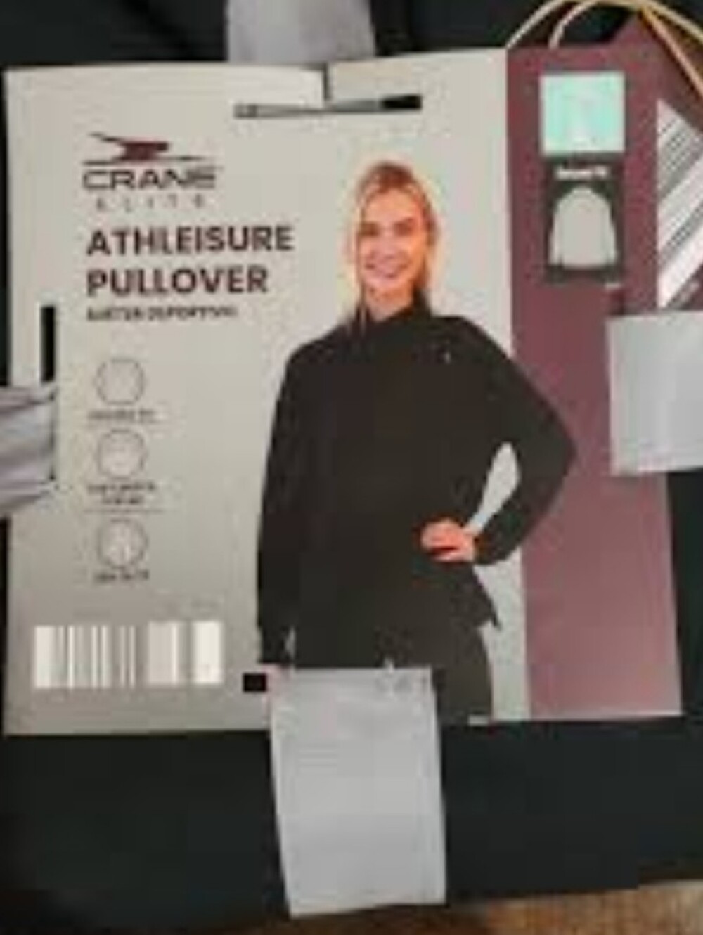 Crane Elite Women’s Black Athleisure Pullover Size Medium New Buttery Soft